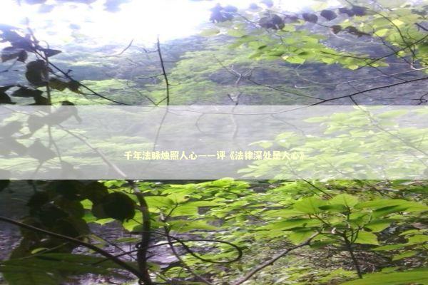 千年法脉烛照人心——评《法律深处是人心》