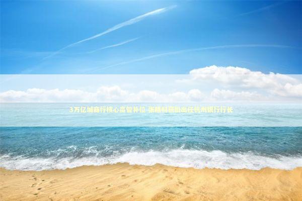 3万亿城商行核心高管补位 张精科获批出任杭州银行行长 新闻