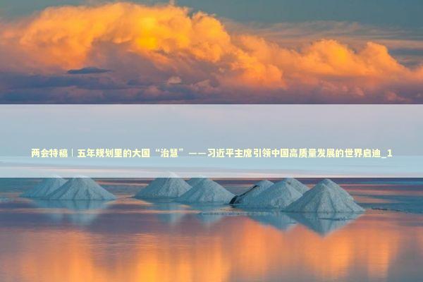 两会特稿︱五年规划里的大国“治慧”——习近平主席引领中国高质量发展的世界启迪_1